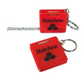 Measuring Tape Keychain With Level - Red